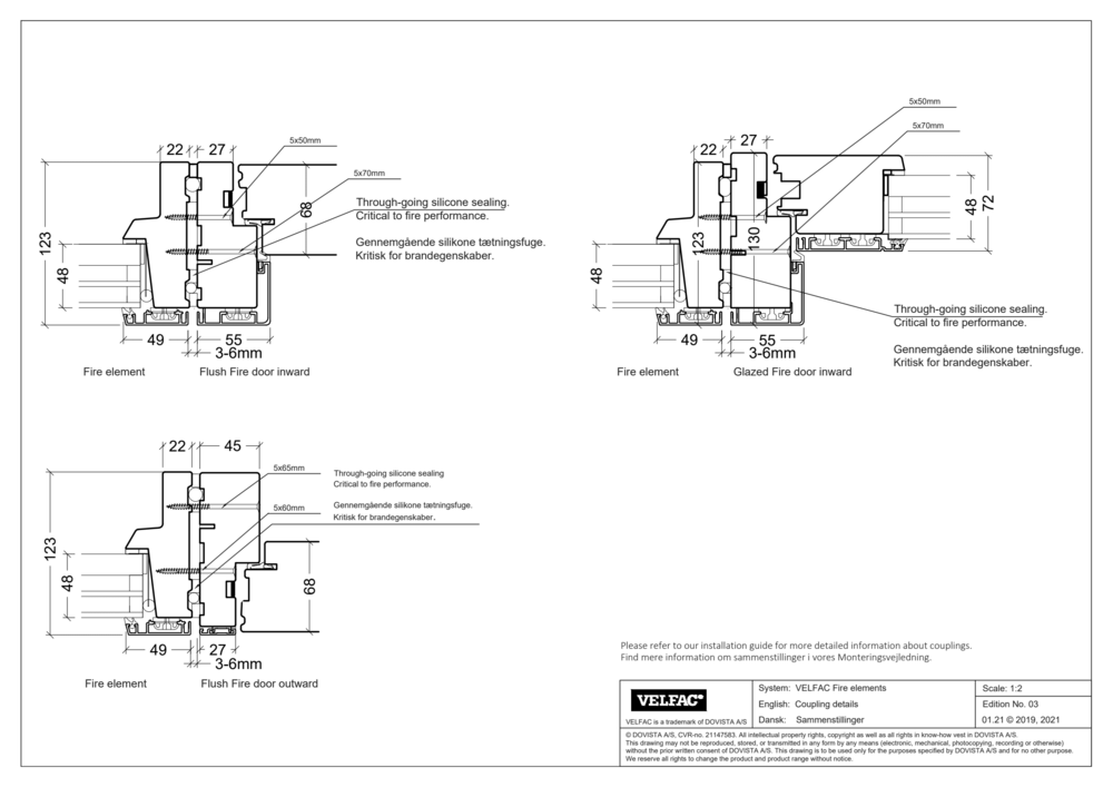VELFAC brandelement - VELFAC branddörr